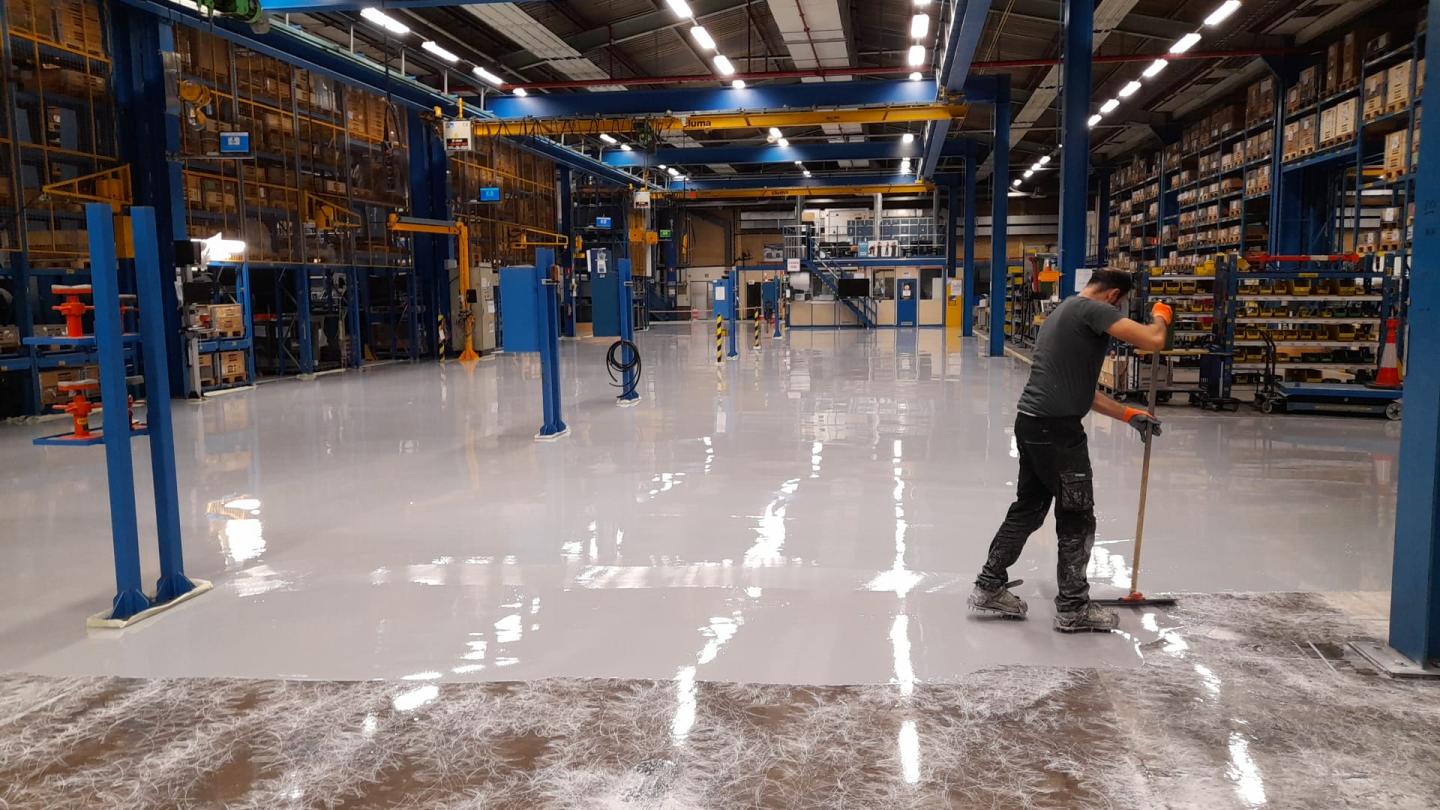 Epoxygietvloer - Atlas Copco - Wilrijk