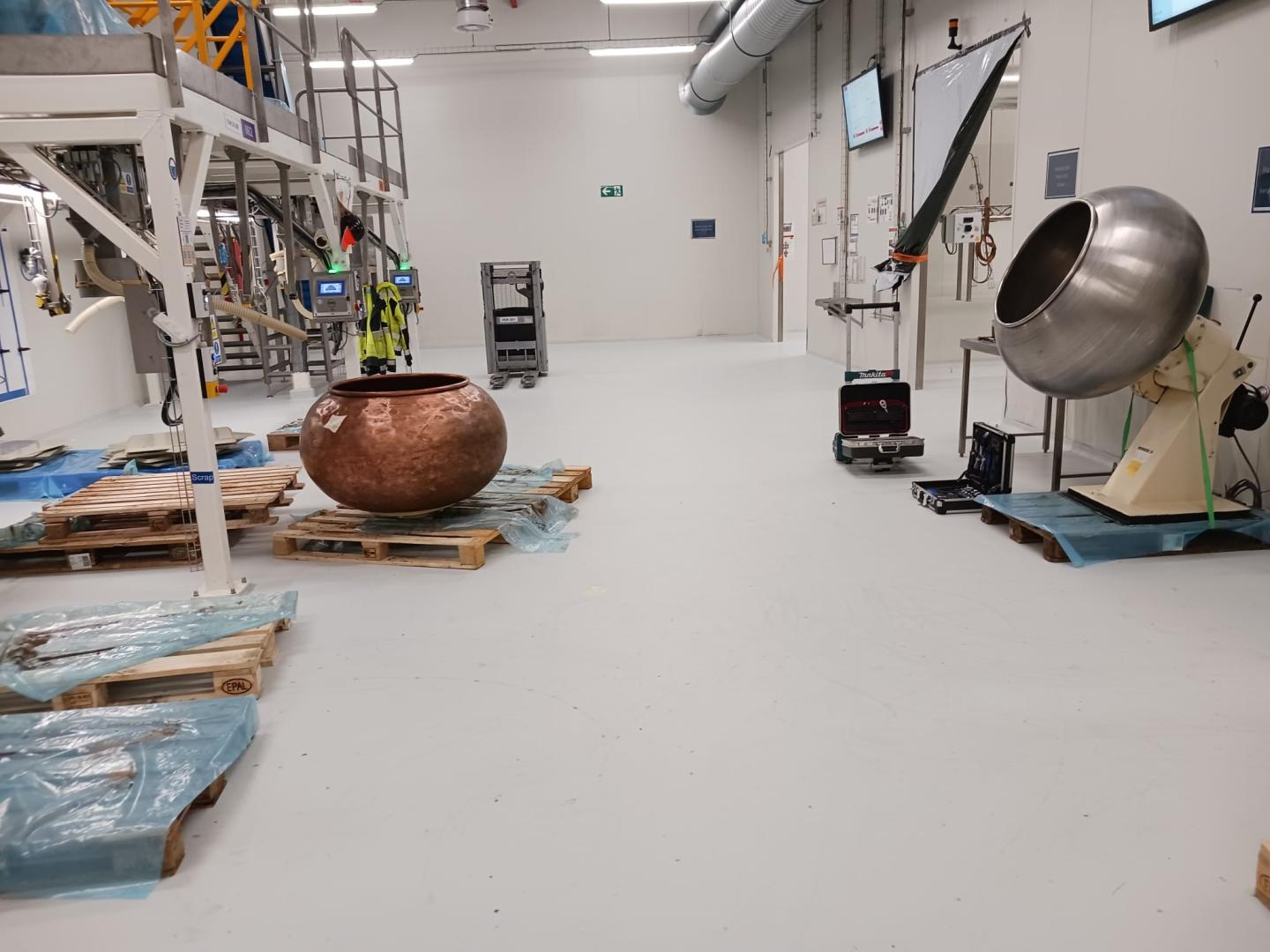 Polyurethaan gietvloer - Callebout chocoladefabriek