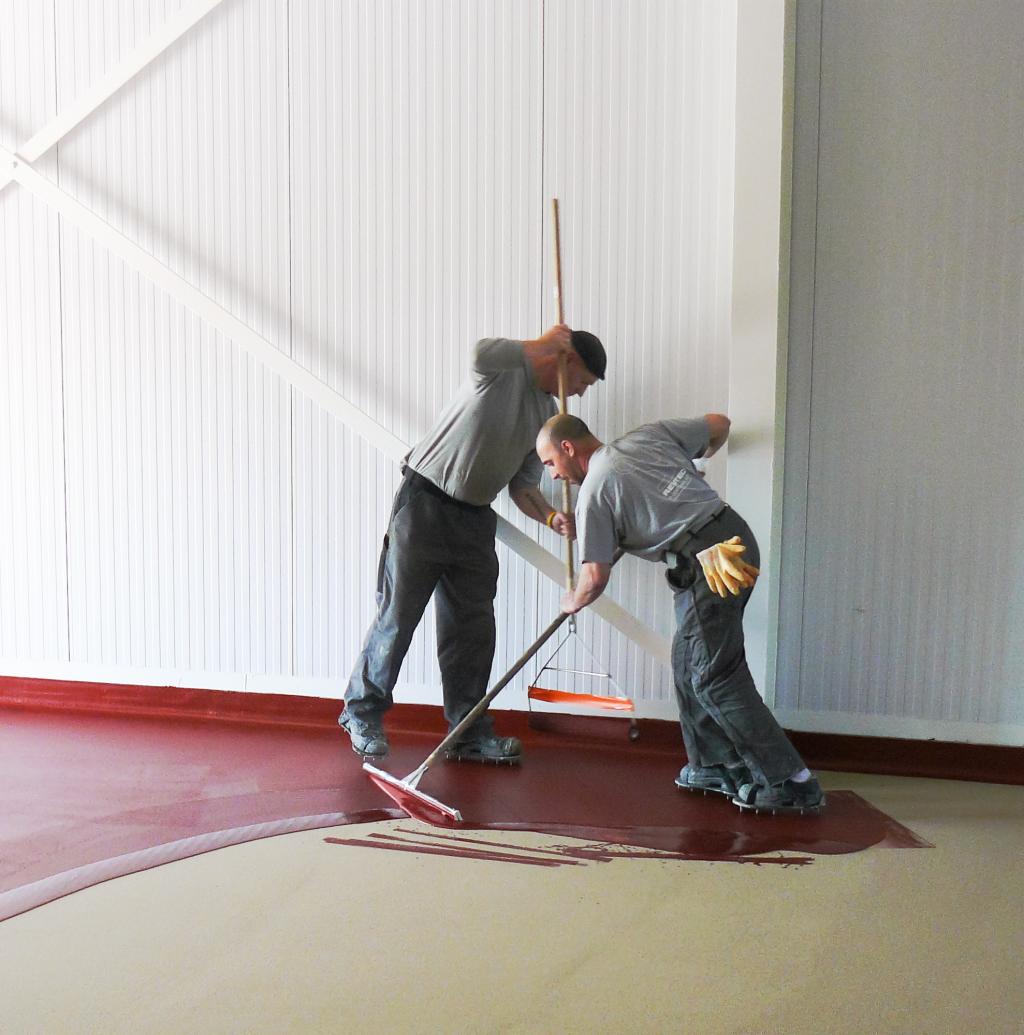 Epoxy instrooi gietvloer realisatie